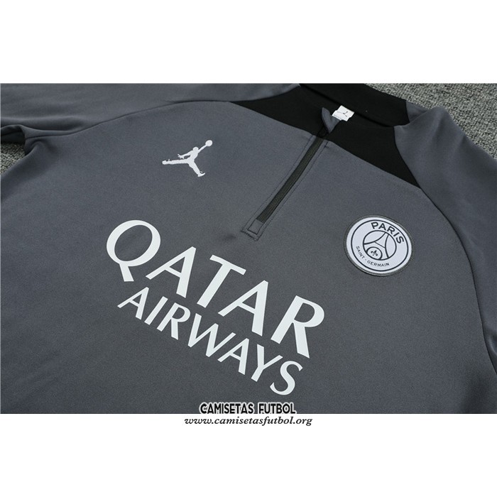 Chandal de Sudadera del Paris Saint-Germain Jordan Nino 202023/2024 Gris
